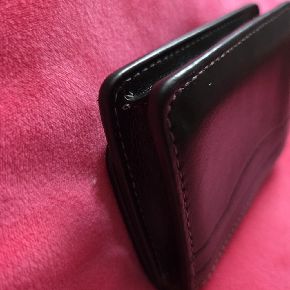 Coach Black Leather Card Holder with Silver Logo - Picture 8 of 12